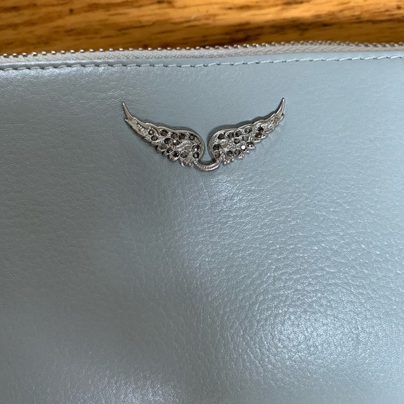 Zadig and Voltaire gray leather wallet Wristlet - Picture 3 of 8